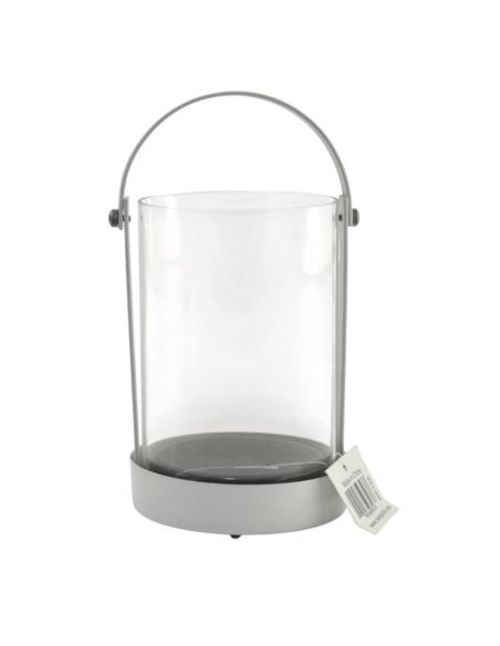 Lampion metal/szkło latarnia 17,5cm biała WK70A
