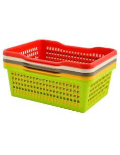 Koszyk plastikowy "4" 27x36x13cm 640-00 mix kolorów