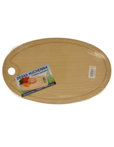 Deska do krojenia drewniana 35x22x2cm owalna