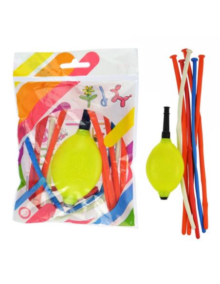 Balony do modelowania z pompką 6 sztuk