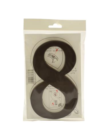 Cyfra "8" 19cm brązowa tworzywo sztuczne