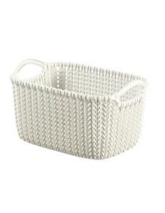 Koszyk Knit 25x17,5x14cm 3L XS ażur prostokąt krem