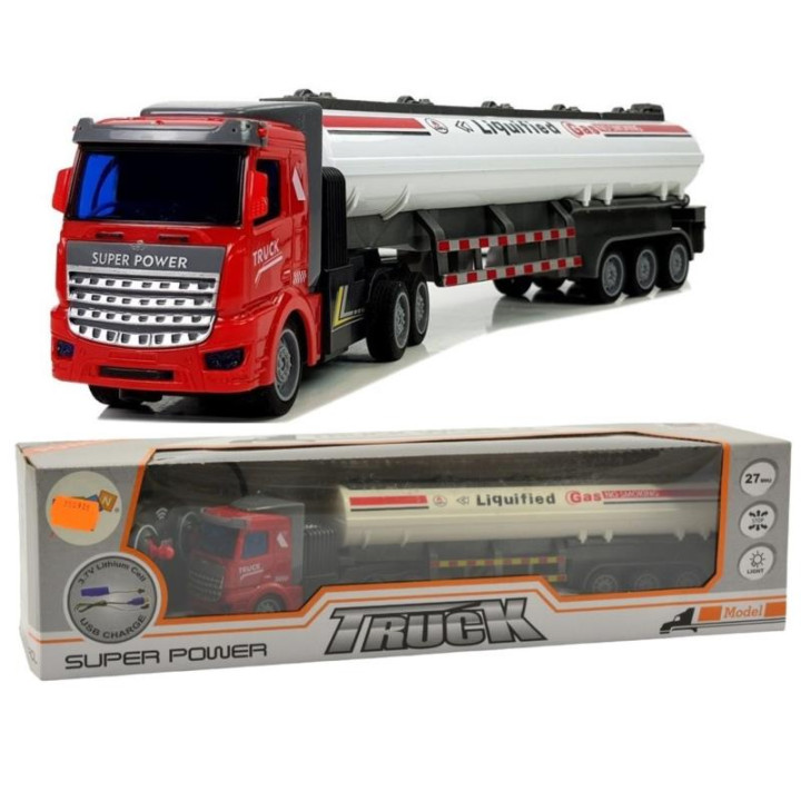 Ciężarówka Cysterna Gaz Zdalnie Sterowana 1:48 Biała