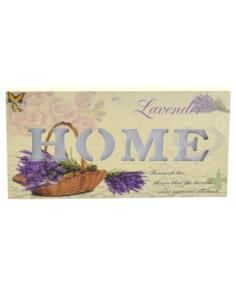 Obrazek 23x12cm świecący Home lavenda