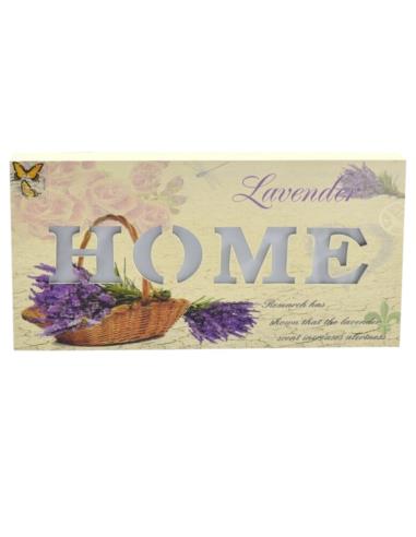 Obrazek 23x12cm świecący Home lavenda