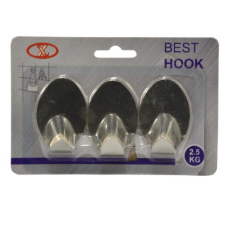 Wieszak samoprzylepny metal 3 sztuki