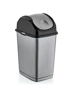 Kosz na śmieci Slim 35L uchylny srebrny