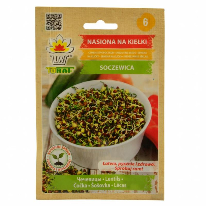 Nasiona na kiełki Soczewica zielona 20g