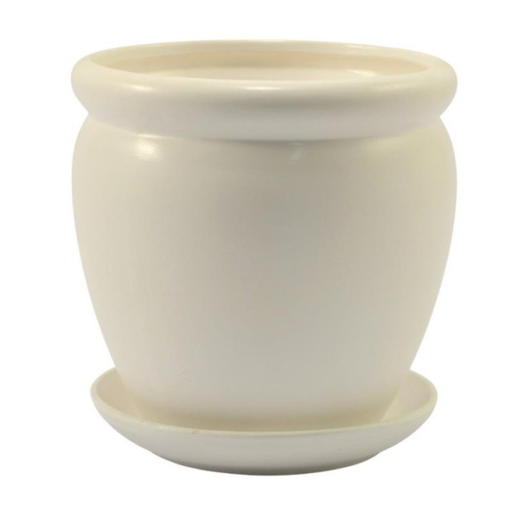 Doniczka ceramiczna z podstawką Hera 21 mix