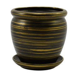 Doniczka ceramiczna z podstawką Hera 21 mix