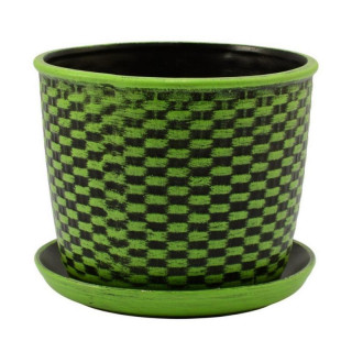 Doniczka ceramiczna z podstawką Klasyczna 19 mix