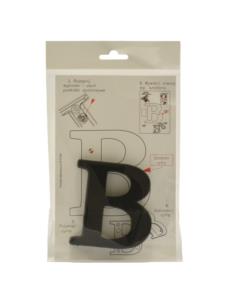Litera "B" 10cm czarna tworzywo