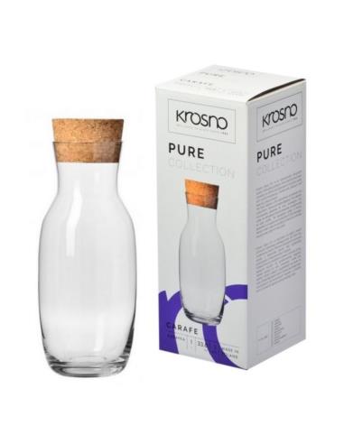 Karafka szklana 1,0L Krosno Pure z korkiem