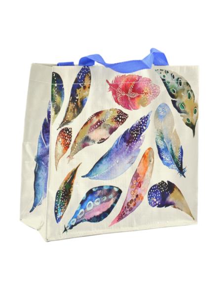 Torba na zakupy PP Pióra 25x25x12cm