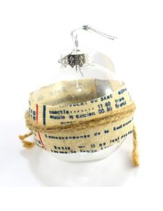 Bombka 6cm szklana z guziczkiem 3971