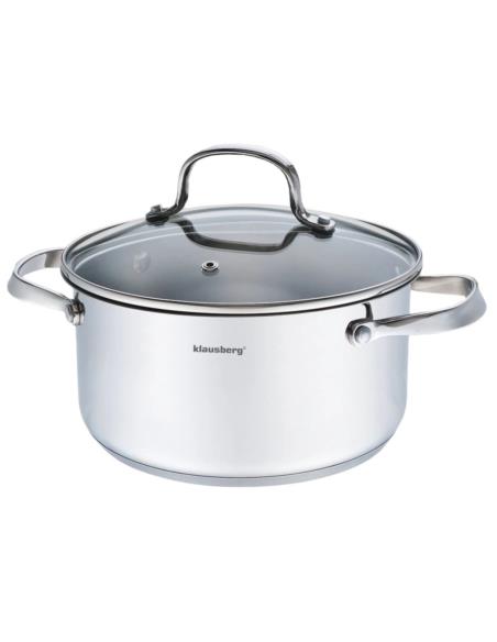 Garnek 18cm 2,5L nierdzewny z/p KB-7212 stal 18/10