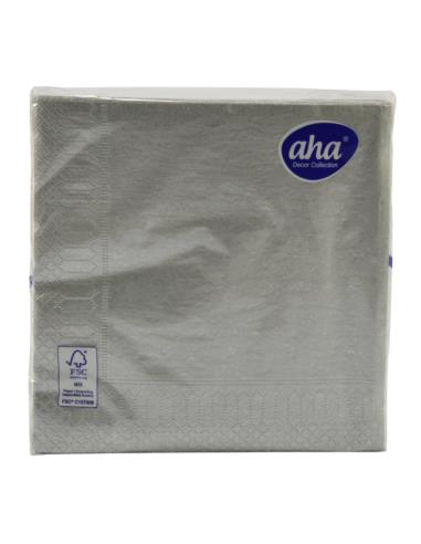 Serwetki 33x33/20szt złota/srebrna Aha mix