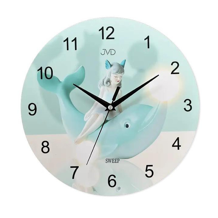 Zegar ścienny drewniany Delfin 30cm JVD HJ108