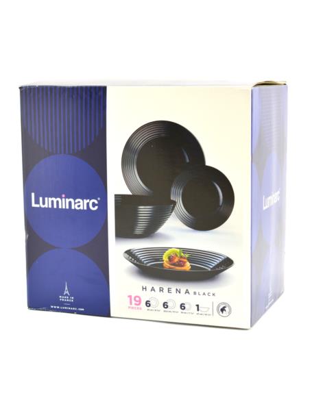 Serwis obiadowy Luminarc Harena 19 elementów czarna