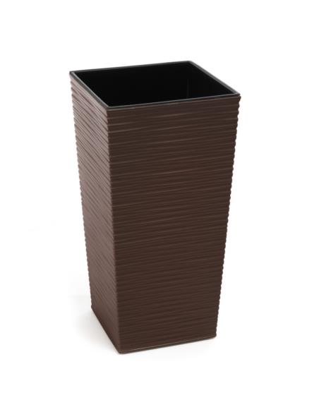Doniczka Finezja dłuto 19cm h:36cm mokka 588
