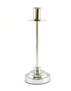 Świecznik metalowy 31cm srebrny K-69-2/S