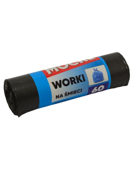 Worki na śmieci  60L 10szt czarne mocne
