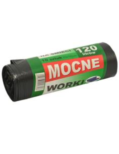 Worki na śmieci 120L 10szt czarne mocne
