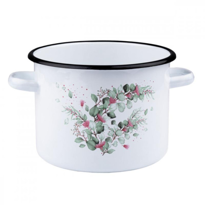 Garnek emalia 20cm 4,5L Eukaliptus
