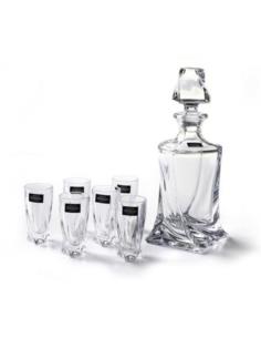 Karafka +6 kieliszków likier 50ml Quadro