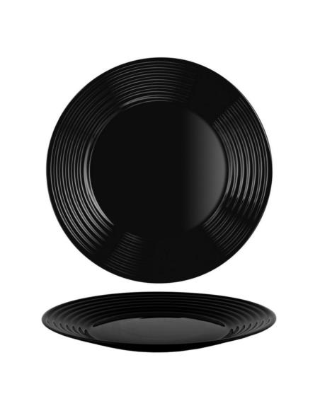 Talerz Harena płytki 25cm czarny 7611 ARC