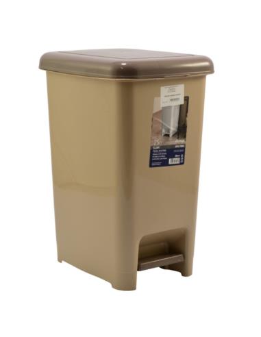 Kosz na śmieci z pedałem Slim 25L 043 mix szary, biały, capuccino