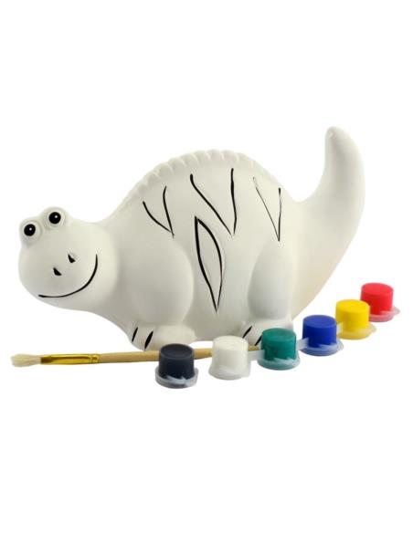 Skarbonka ceramiczna Dinozaur z farbami 7054L