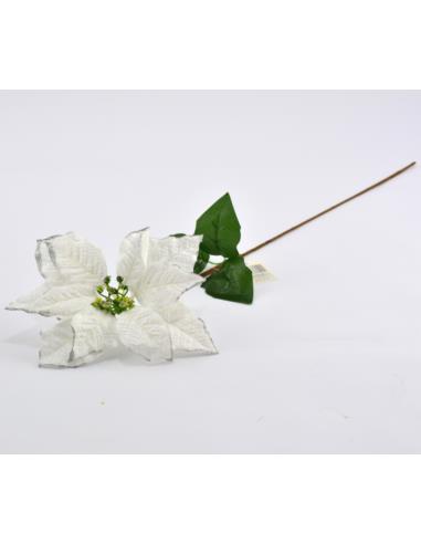 Kwiat sztuczny Poinsencja 73cm brokat