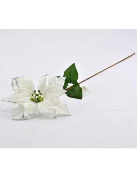 Kwiat sztuczny Poinsencja 73cm brokat