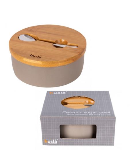 Cukiernica ceramiczna z łyżeczką Husla 73972