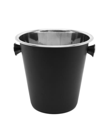 Wiaderko do szampana 22cm 4,5L nierdzewne czarne