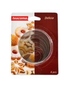 Wykrawaczki do ciastek 6szt Tescoma Delicia okrągłe