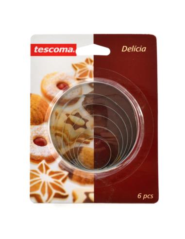 Wykrawaczki do ciastek 6szt Tescoma Delicia okrągłe