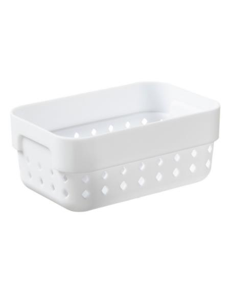 Koszyk-organizer plastikowy Seoul 11,8x7,8x5 biały