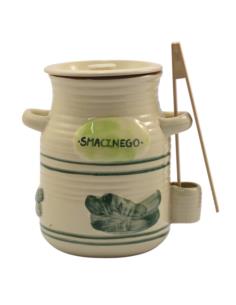 Beczka kamionka 3,5L na ogórki +szczypce 3156