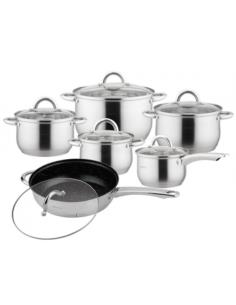 Garnki 12 elementów nierdzewne KingHoff KH-4457