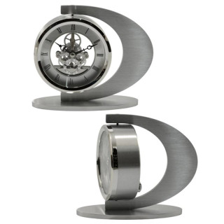 Zegar kominkowy srebrny 14x16x6cm PC-281