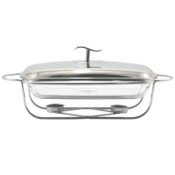 Brytfanna szklana z podgrzewaczem 2L Longa