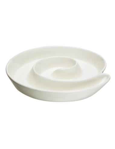 Półmisek Ślimak 20cm ceramiczny biały