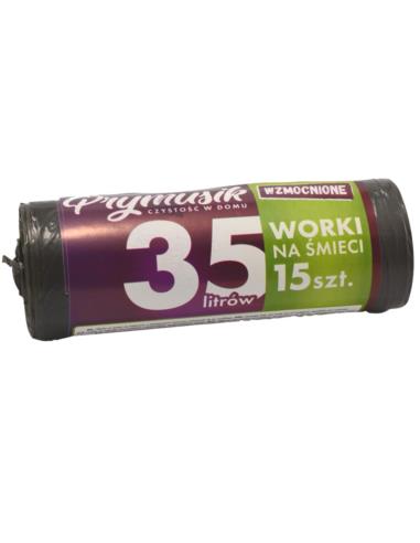 Worki na śmieci 35L 15szt czarne Prymusik