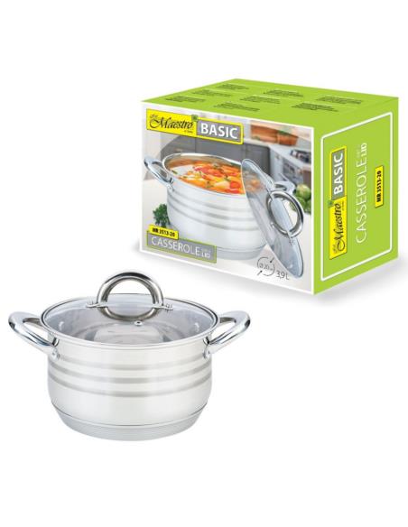 Garnek 20cm 3,9L z pokrywką Maestro MR-3513