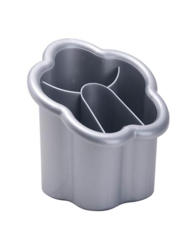 Ociekacz na sztućce plastikowy srebrny 66140