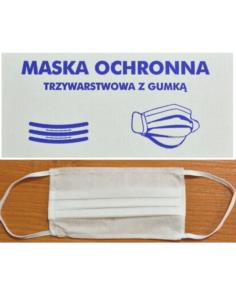 Maska ochronna jednorazowa 3-warstwowa flizelina