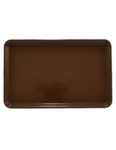 Taca plastikowa 30x19cm prostokątna brązowa