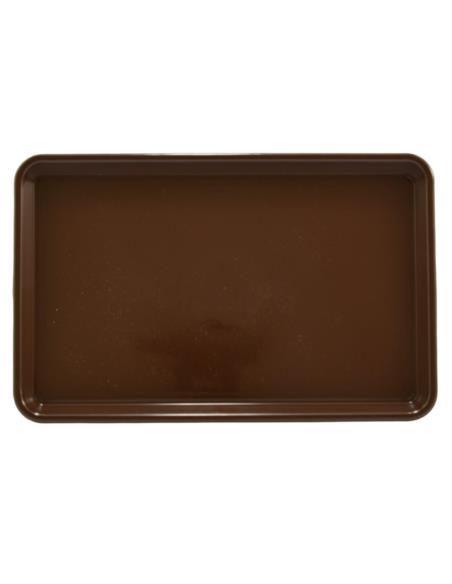 Taca plastikowa 30x19cm prostokątna brązowa